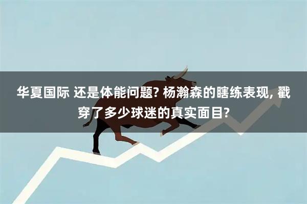 华夏国际 还是体能问题? 杨瀚森的瞎练表现, 戳穿了多少球迷的真实面目?